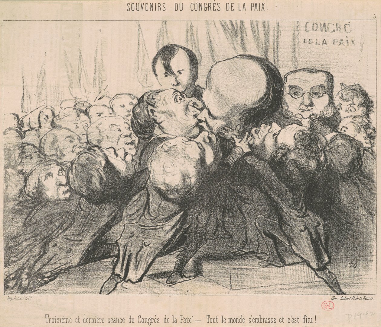 Troisième et dernière séance du congrès ... von Honoré Daumier