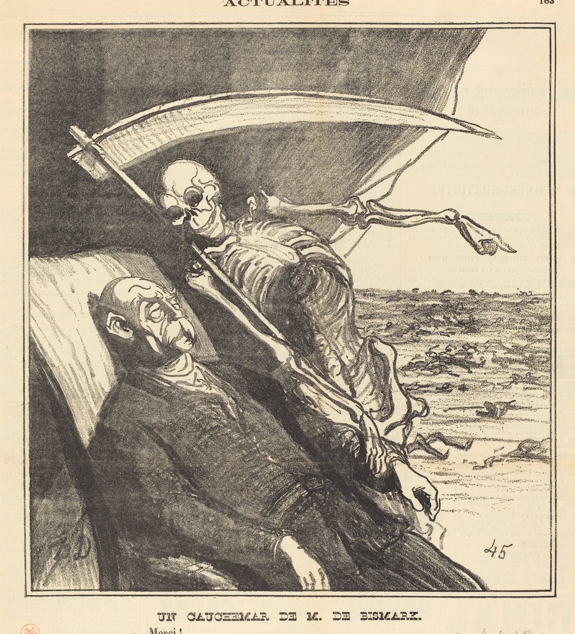 Ein Alptraum von Herrn Bismarck von Honoré Daumier