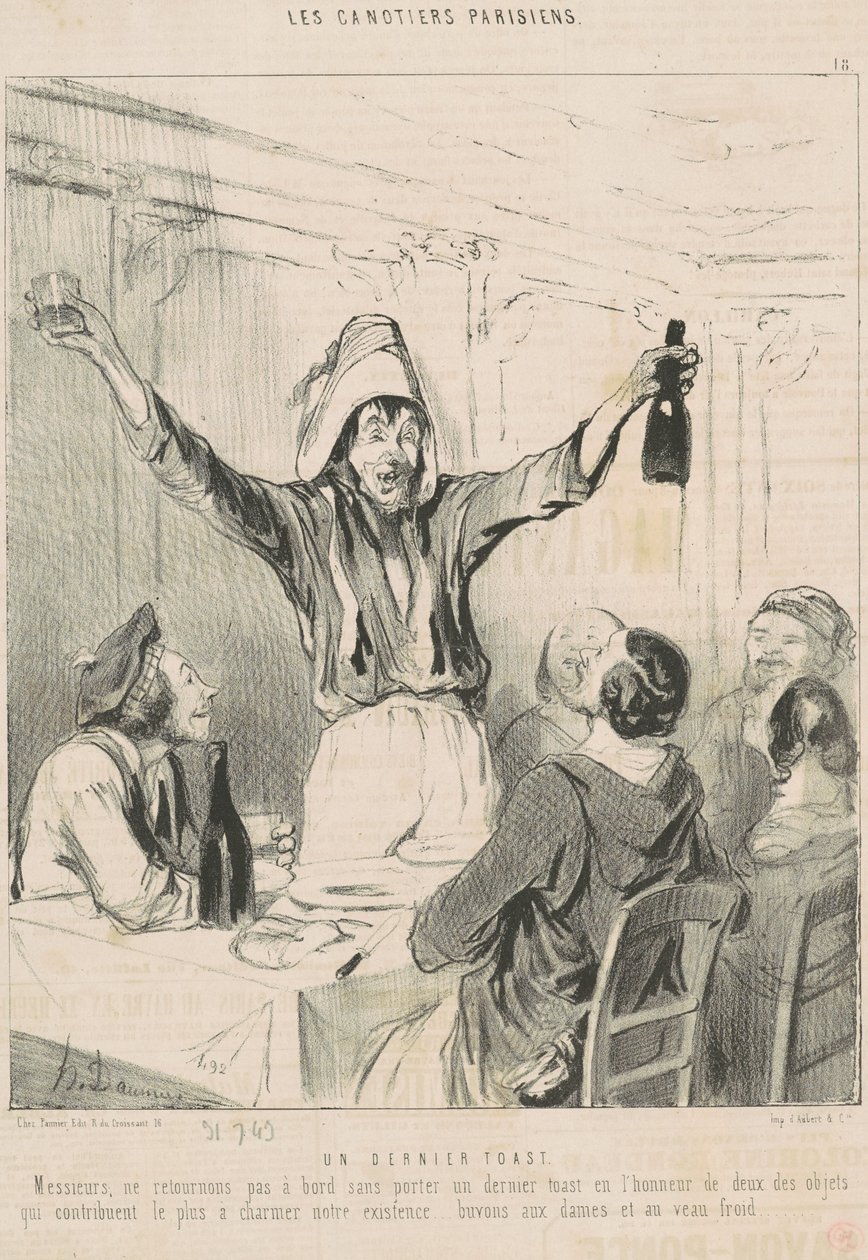 Ein letzter Toast von Honoré Daumier