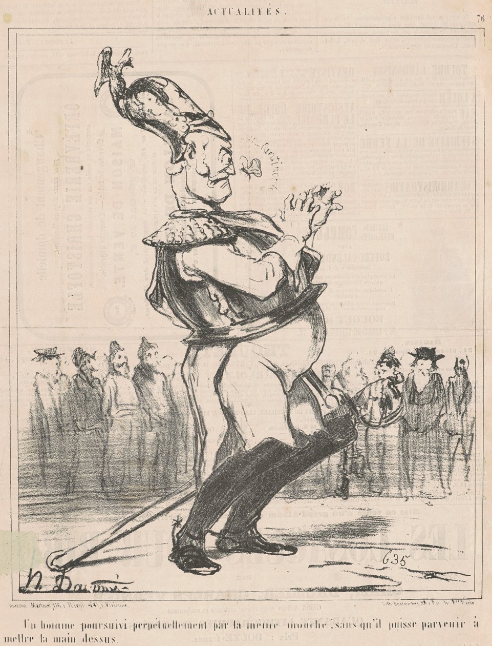 Ein verfolgter Mann... von Honoré Daumier