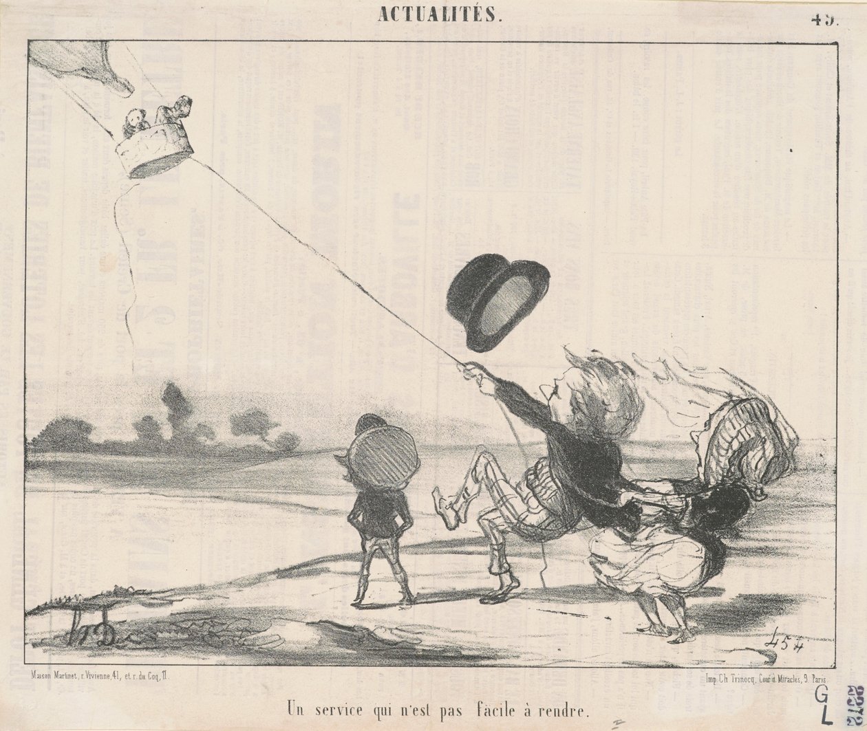Ein Dienst ... nicht leicht zu erweisen von Honoré Daumier