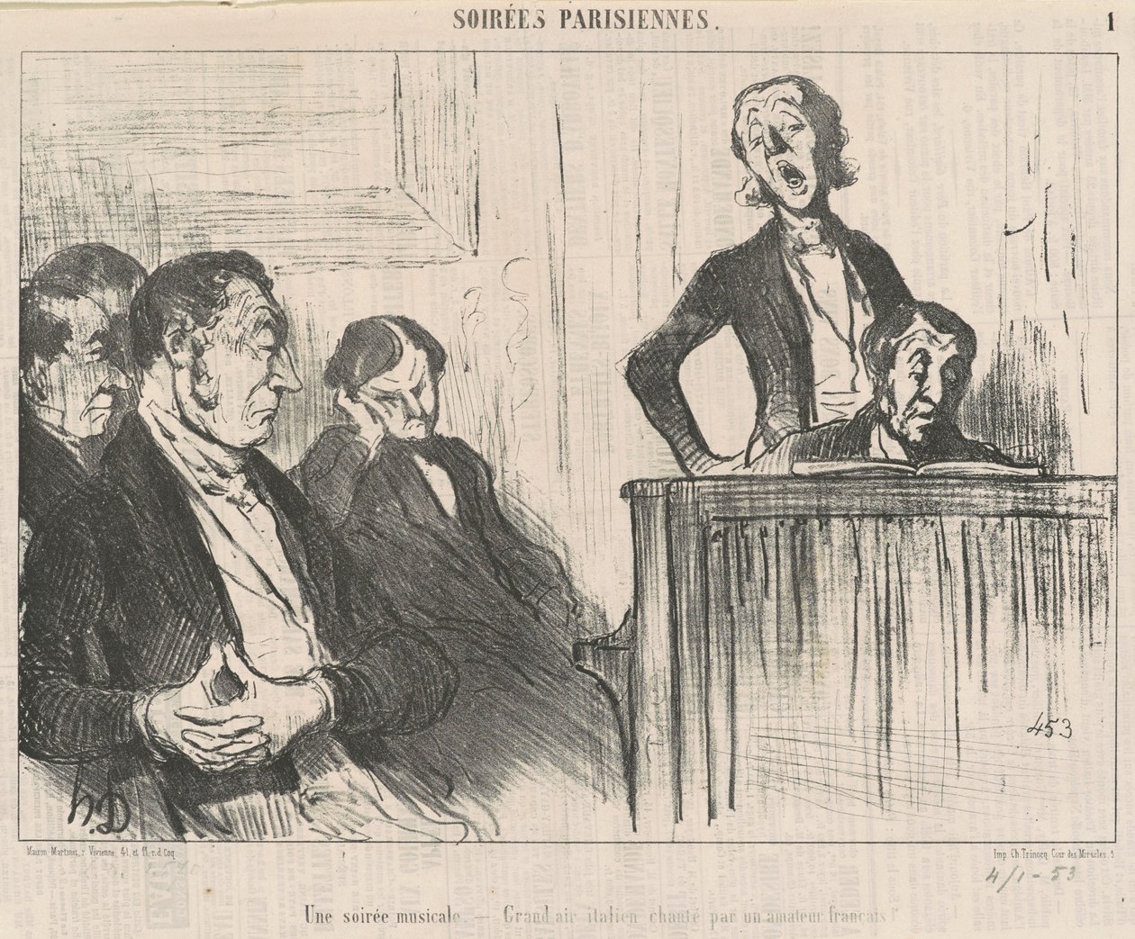 Ein musikalischer Abend von Honoré Daumier