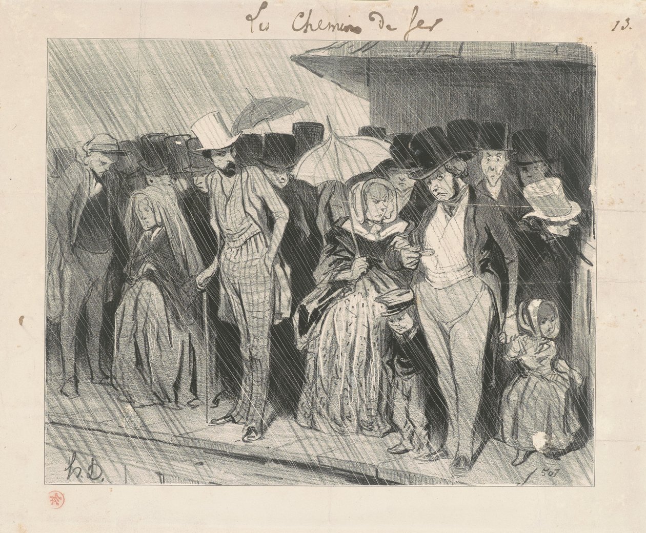 Eine unendlich zu lange Station von Honoré Daumier