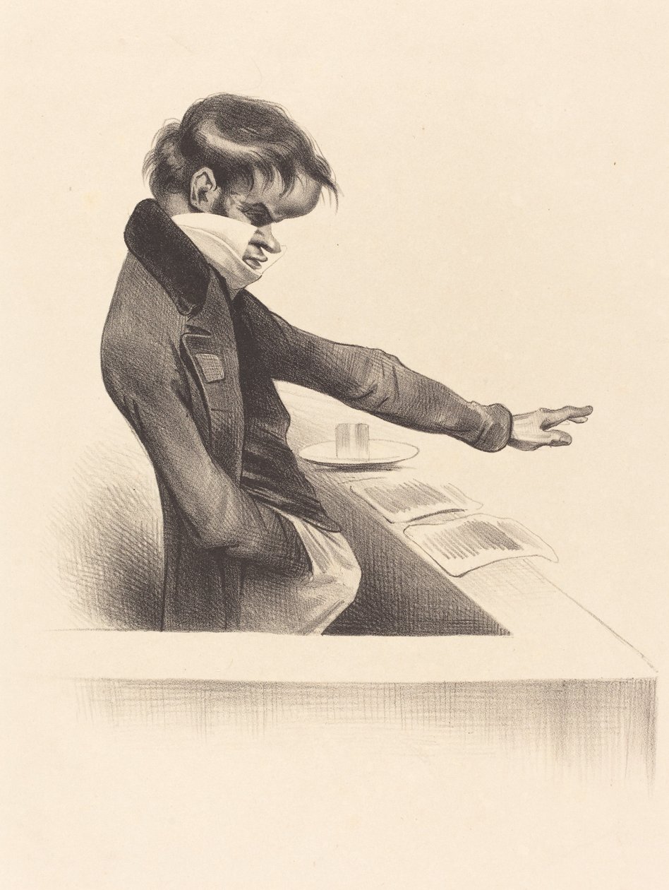 Viennet an der Tribüne von Honoré Daumier