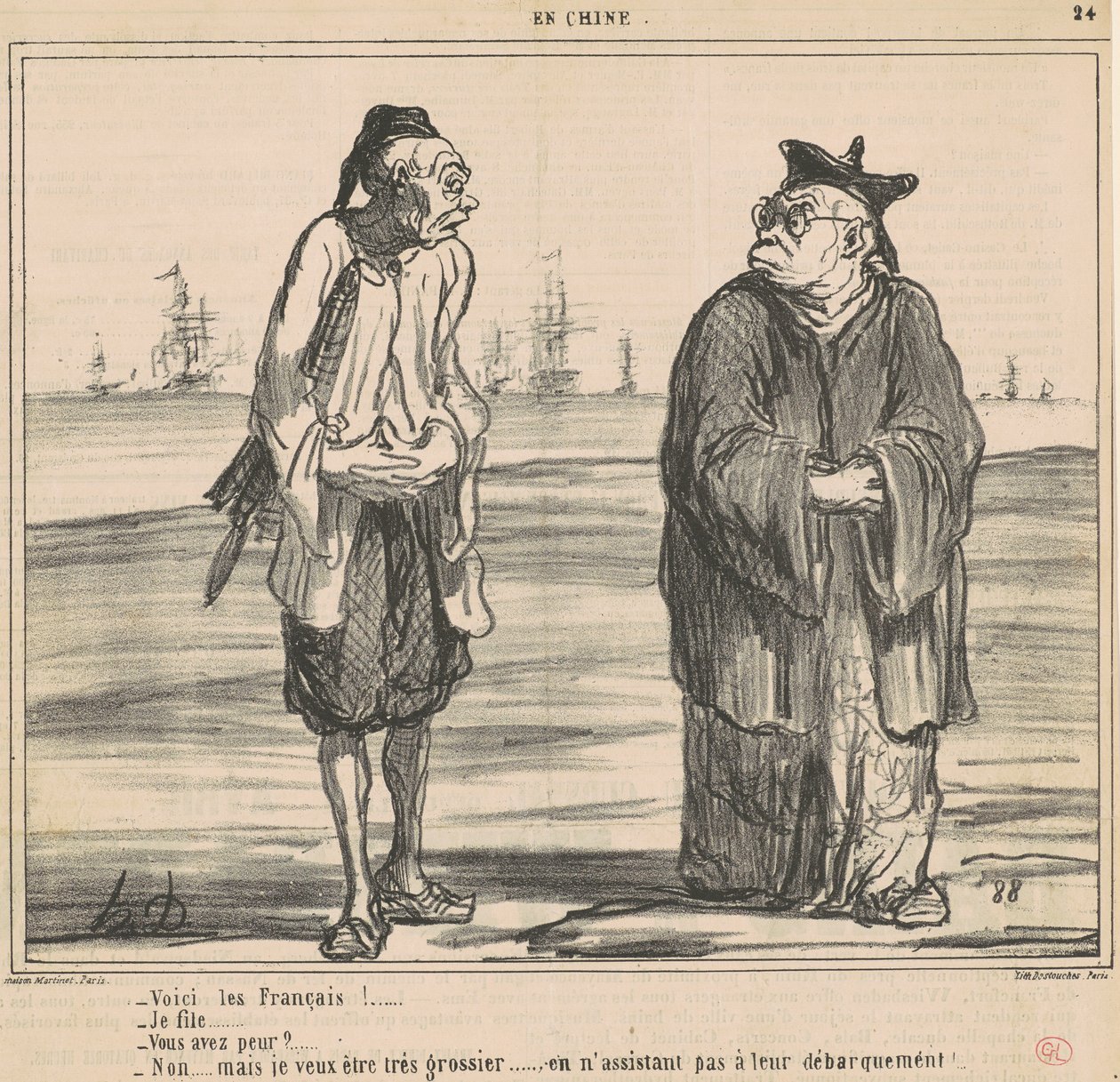 Voici les francais! ... je fille von Honoré Daumier