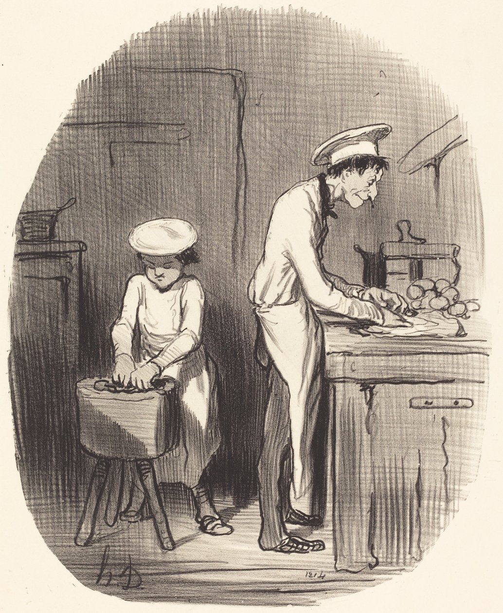 Siehst du, Kleiner, du hast Unrecht... von Honoré Daumier