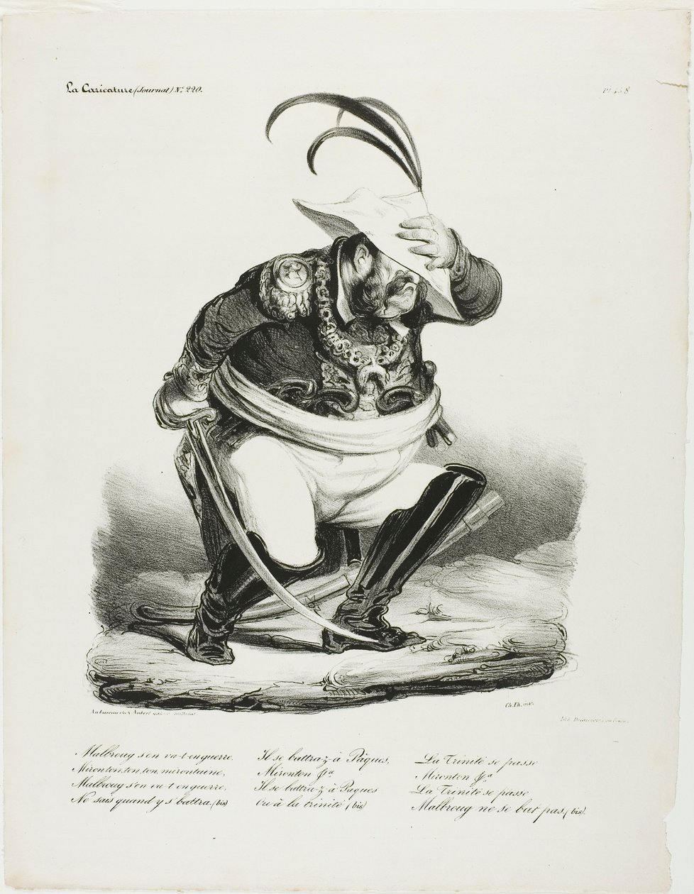 Malbroug zieht in den Krieg... von Honoré Victorin Daumier