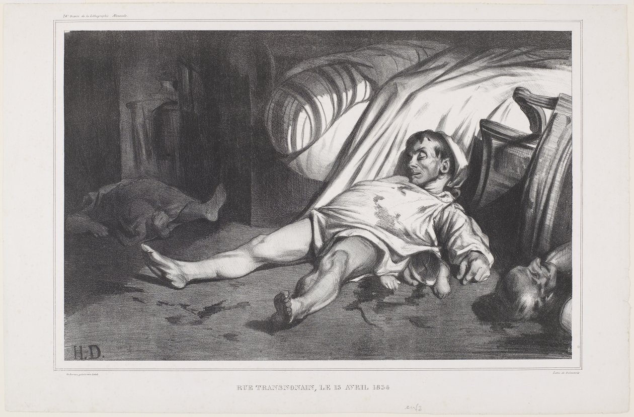 Rue Transnonain, der 15. April 1834, 1834 von Honoré Daumier