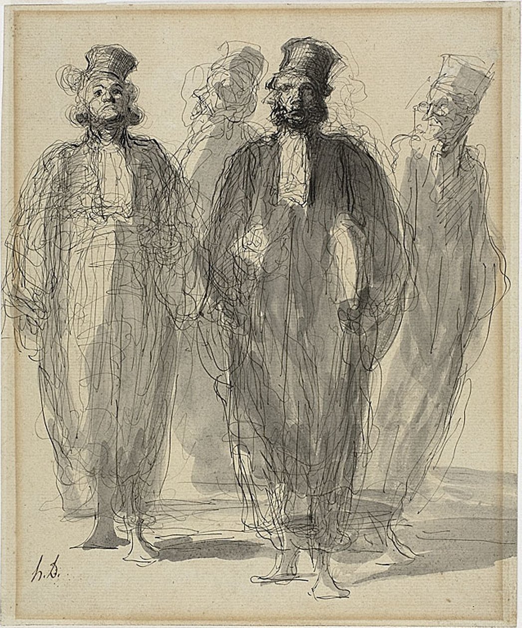 Vier Anwälte von Honoré Daumier