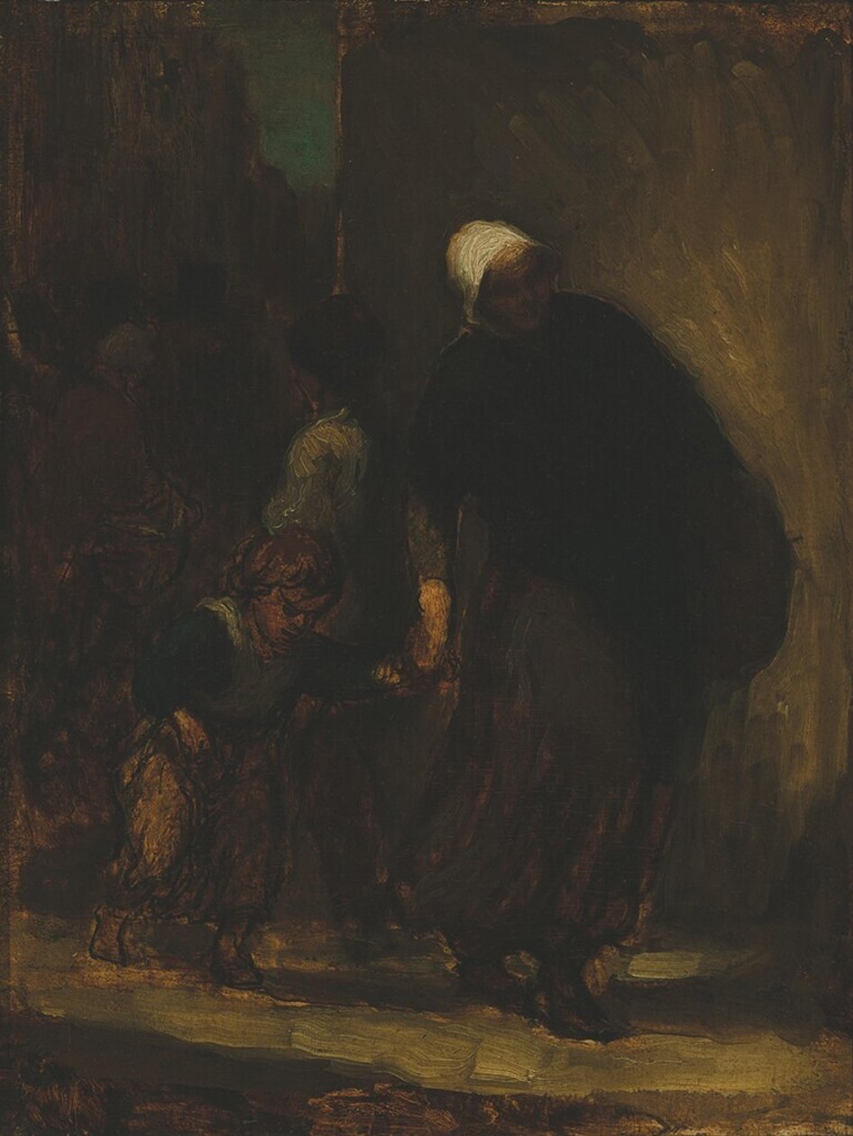 Straßenszene, um 1864 von Honoré Daumier