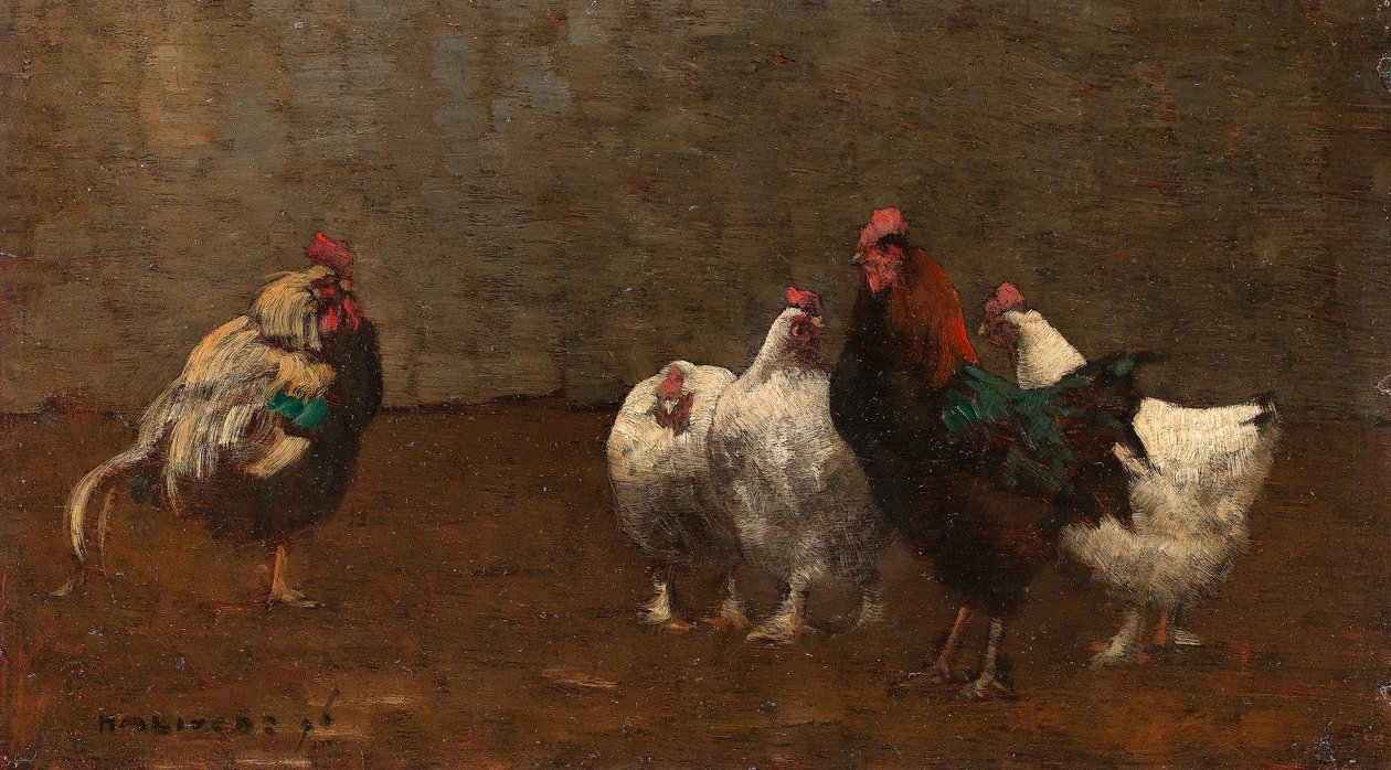 Hühner, 1896 von Horace Mann Livens