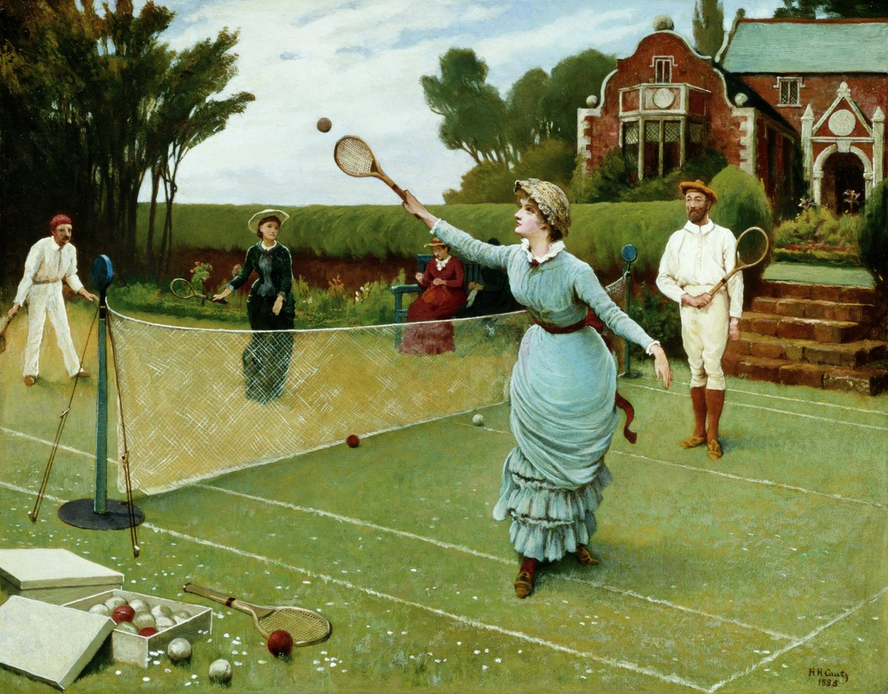 Tennisspieler, 1885 von Horace Henry Cauty
