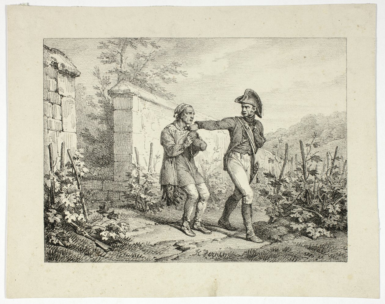 Verhaftung eines Wilderers von Emile Jean Horace Vernet