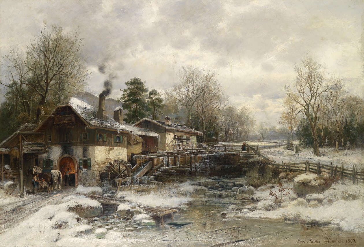 Schmiede im Winter von Horst Hacker