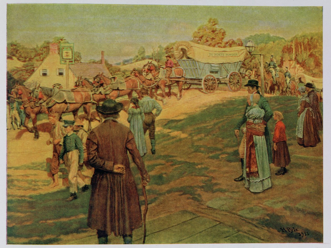 Pulver zu Perry am Eriesee bringen, 1911 von Howard Pyle