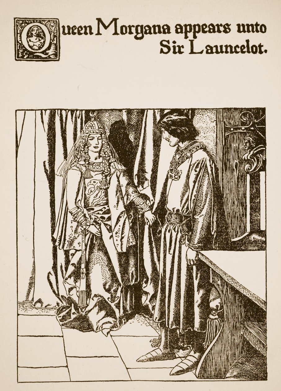 Königin Morgana erscheint Sir Launcelot, Illustration aus 