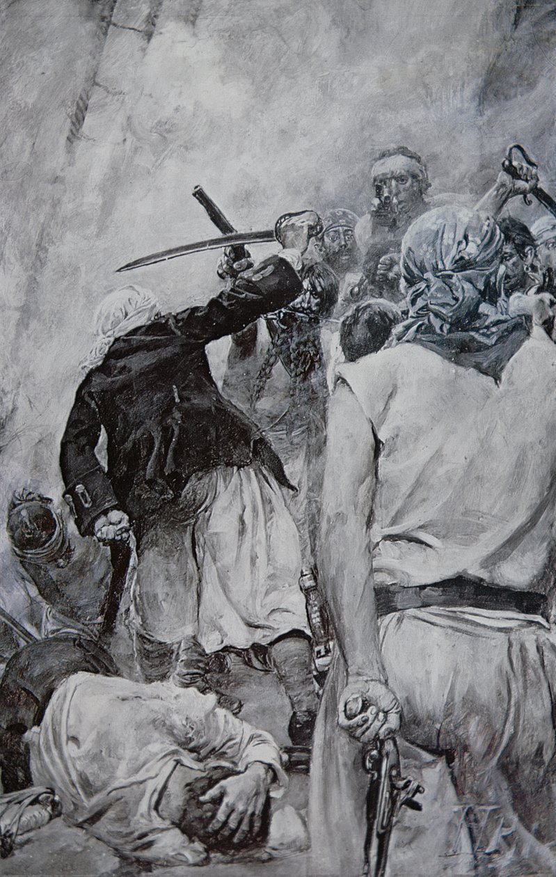 Ein Piratenkampf von Howard (after) Pyle