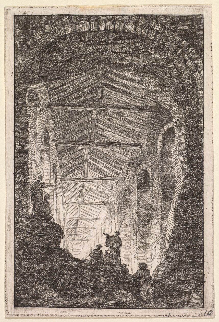 Abende in Rom: Die Antikengalerie, 1763-1764 von Hubert Robert