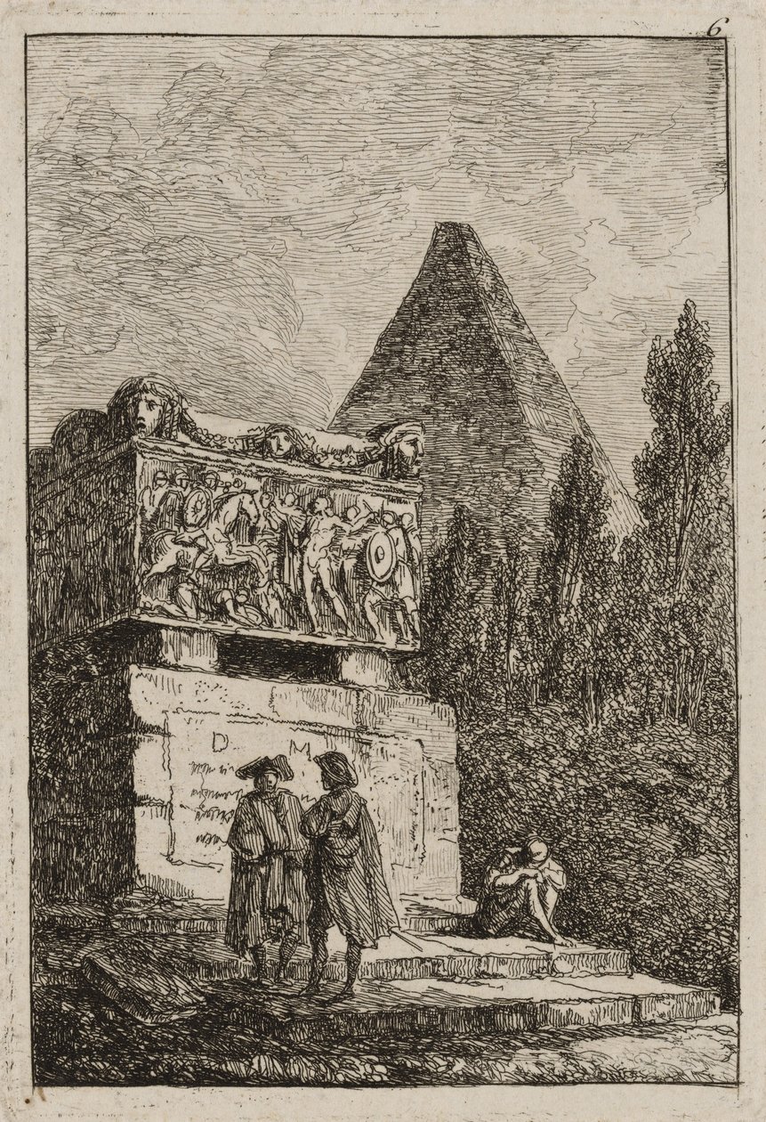 Tafel Sechs aus Abende in Rom, 1763-64 von Hubert Robert