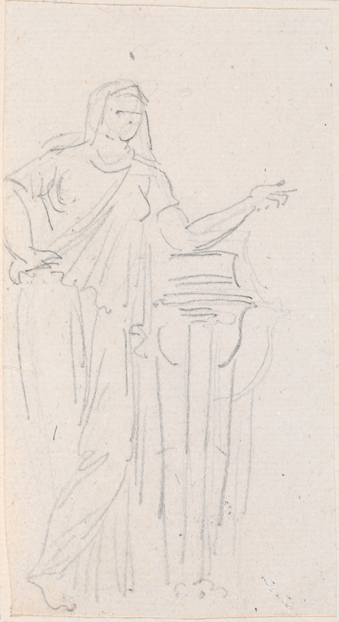 Statue einer Vestalin von Hubert Robert