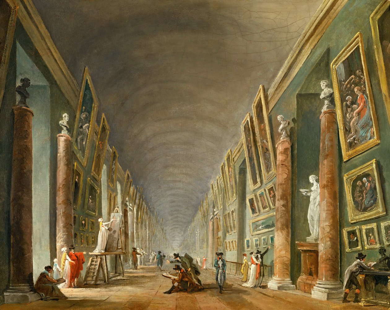 Die Große Galerie des Louvre von Hubert Robert