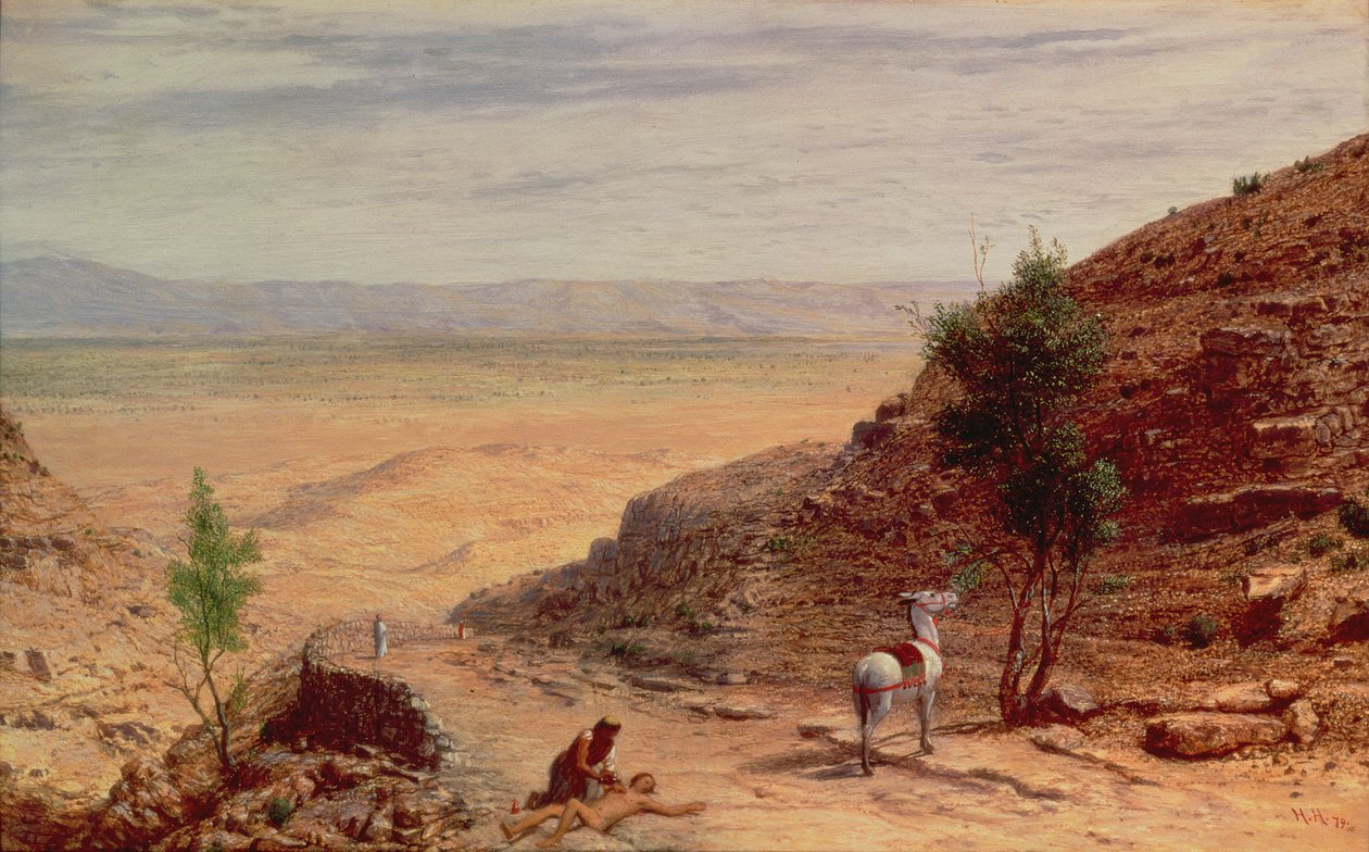 Die Straße zwischen Jerusalem und Jericho von Hubert von Herkomer