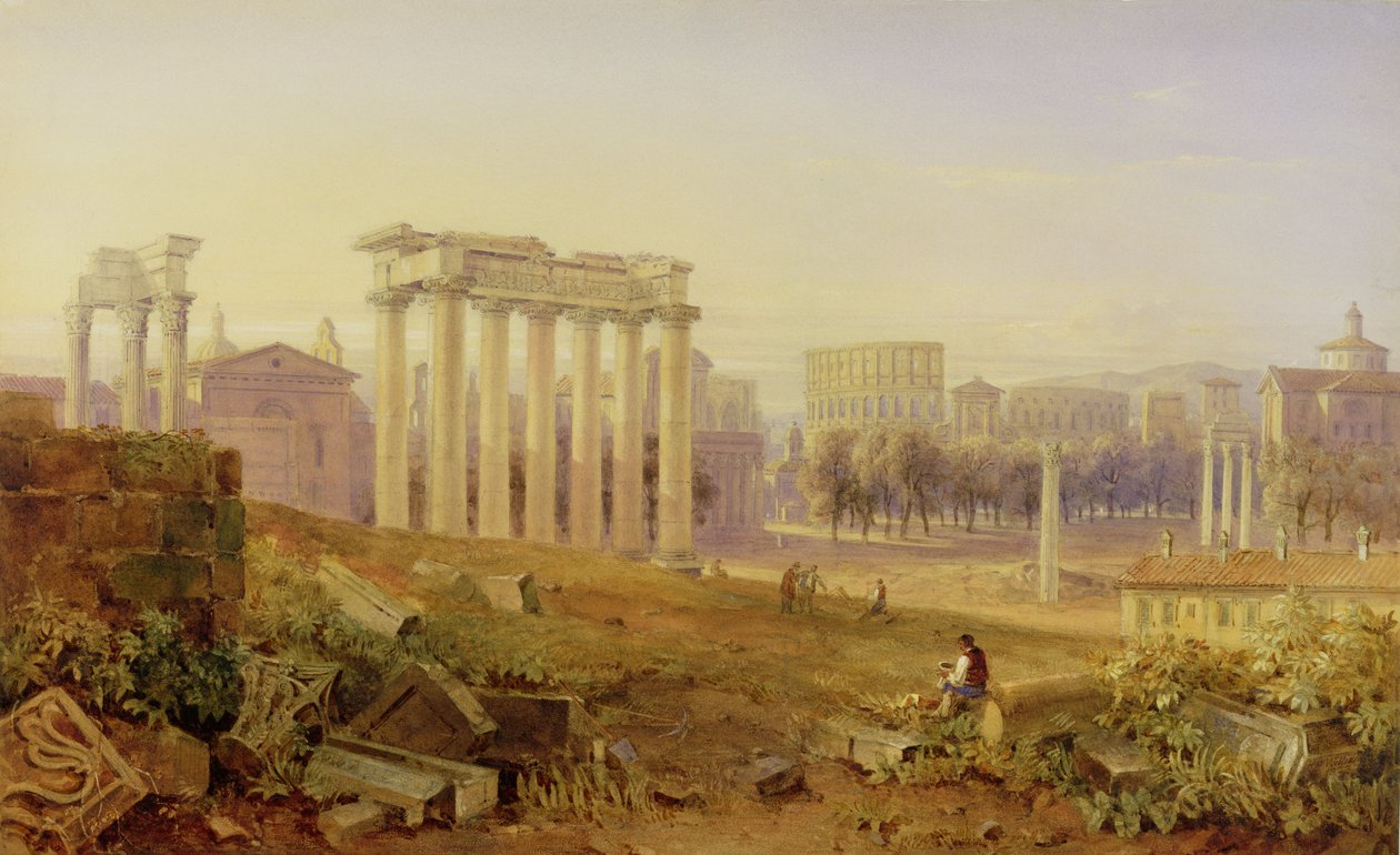 Über das Forum, Rom, 1828 von Hugh William Williams