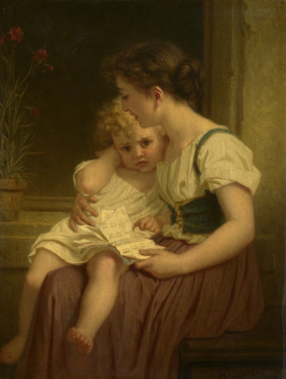 Mutter und Kind, ca. 1864 von Hugues Merle