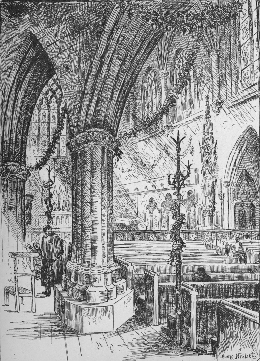 Das Heiligtum, Farm Street, 1890 von Hume Nisbet