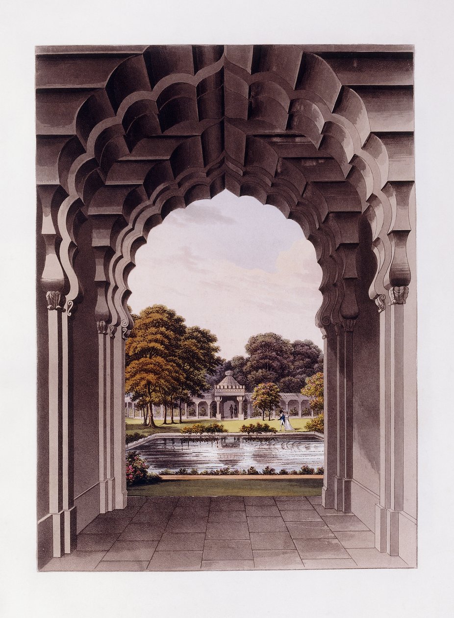 Ein architektonisches Design mit Garten von Humphry (after) Repton