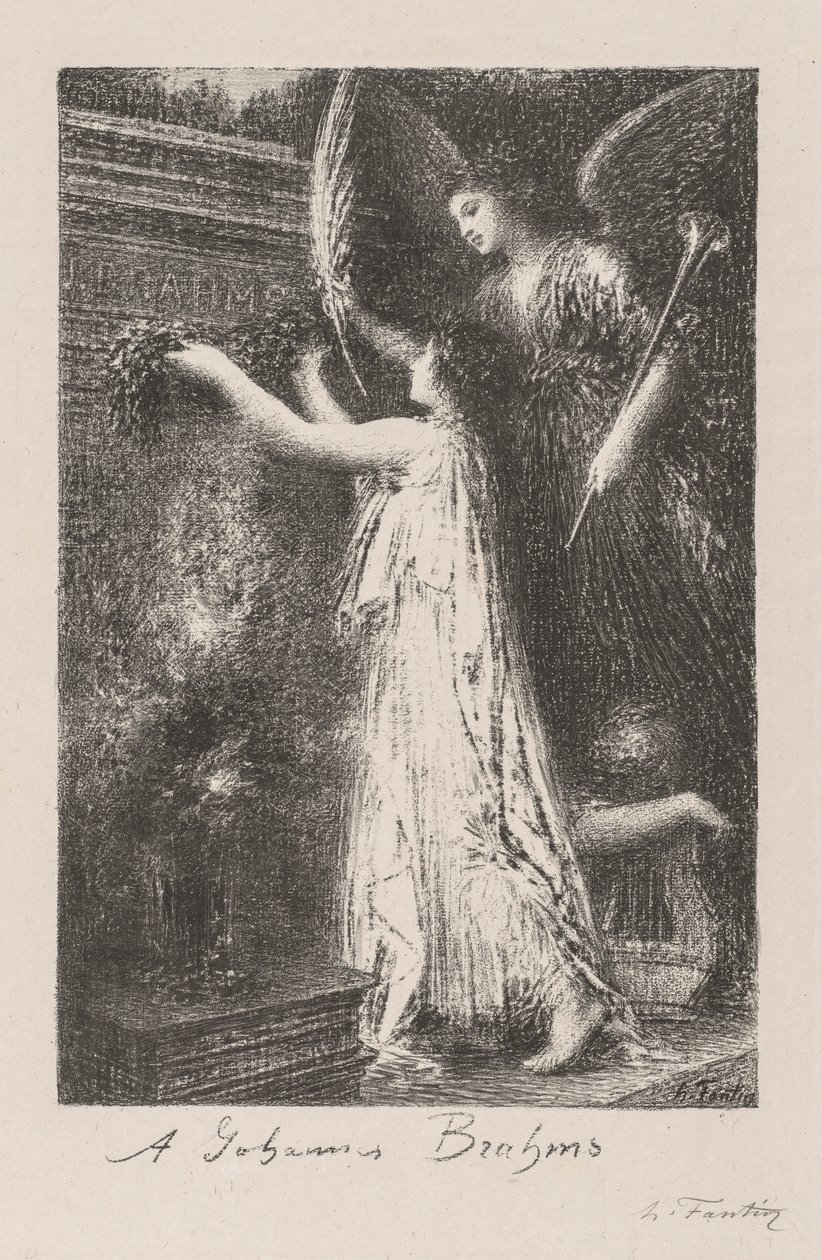 An Johannes Brahms, 1900 von Ignace Henri Jean Fantin Latour