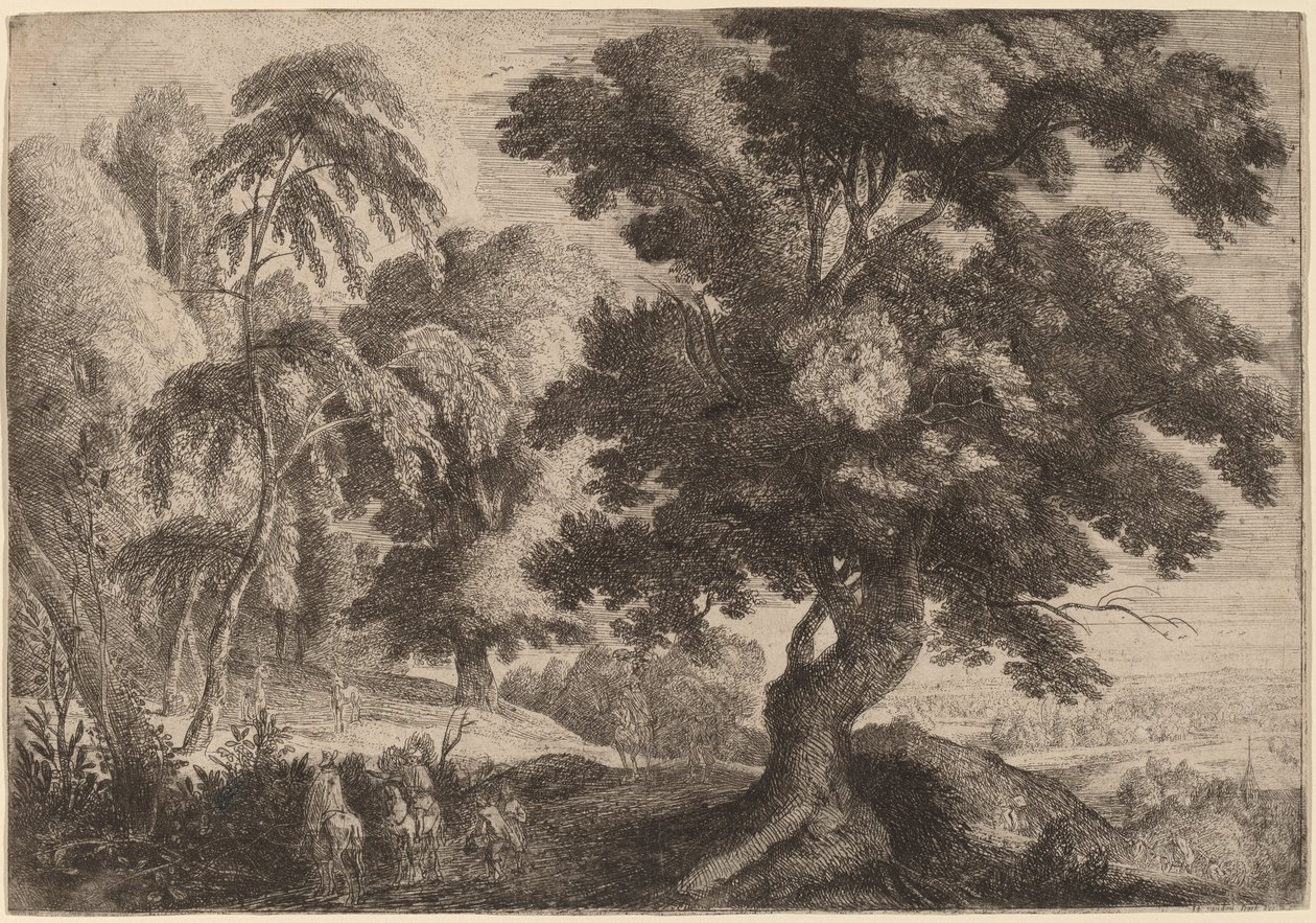 Landschaft mit zwei Hirschen von Ignatius van der Stock