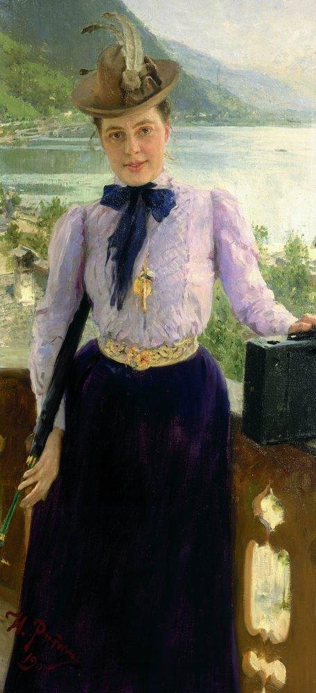 Porträt der Schriftstellerin Natalia Borisovna Nordman-Severova von Ilya Efimovich Repin