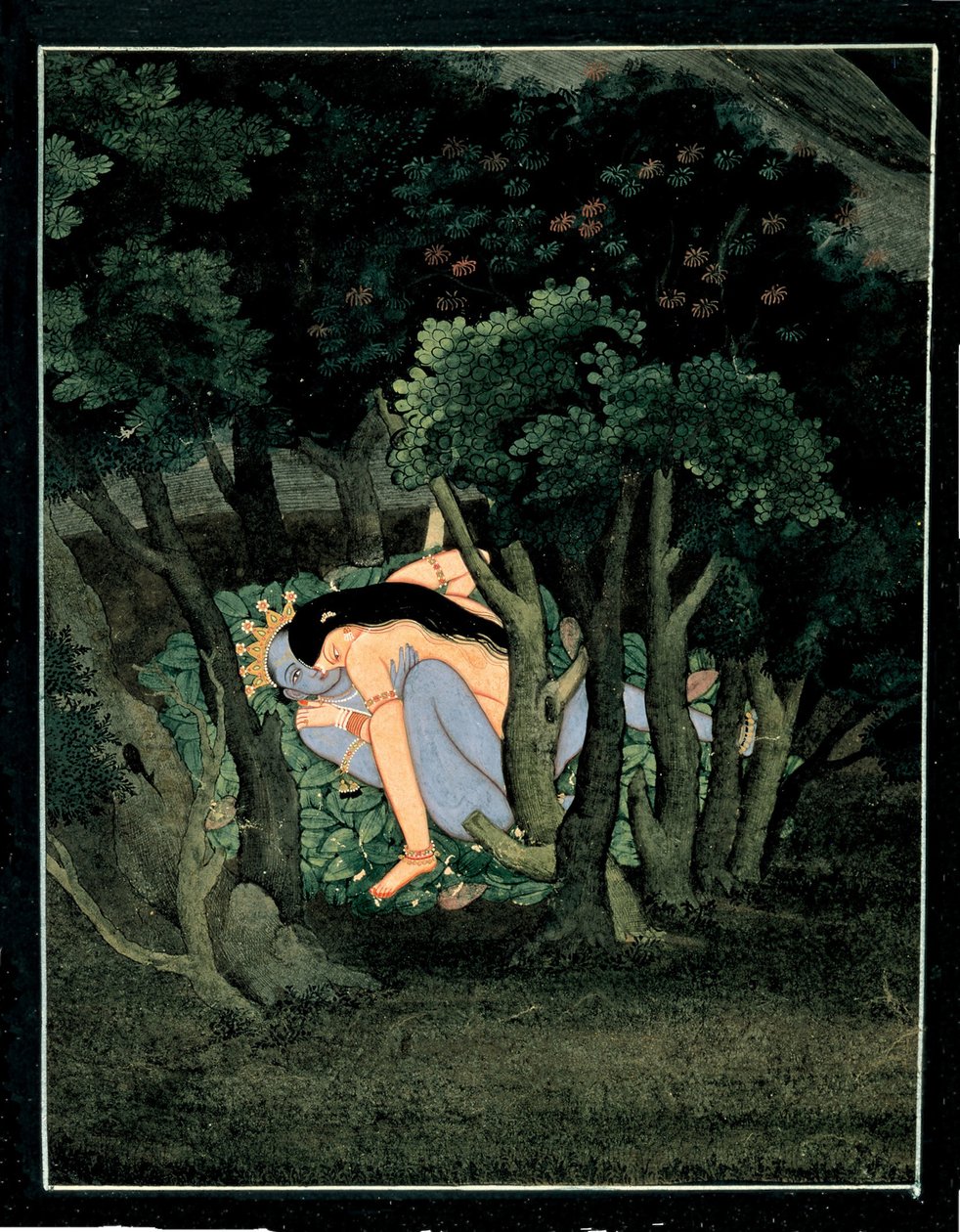 Krishna umarmt von Radha, ca. 1775 von Indian Art