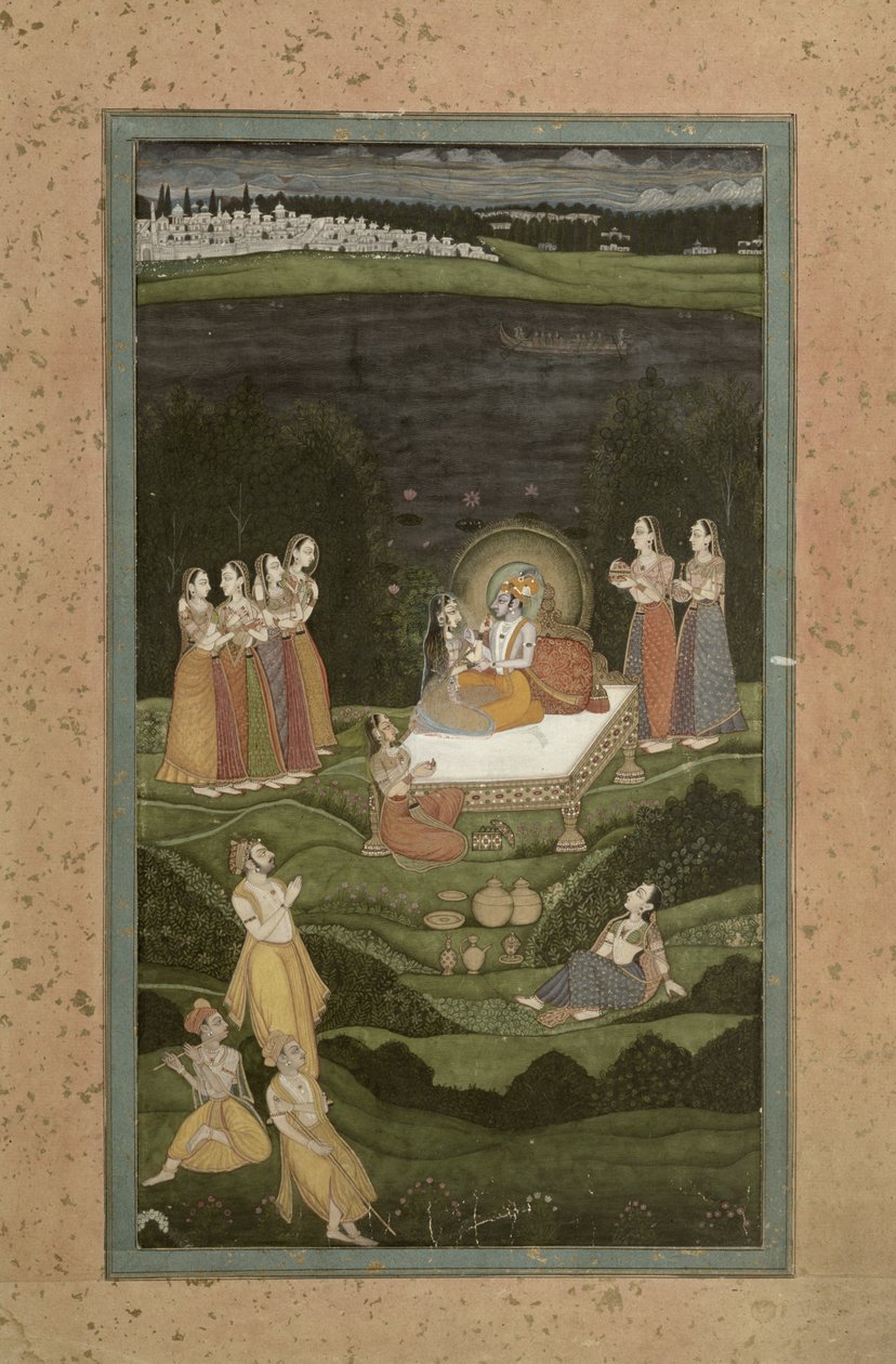 Tambula-Seva, Krishnagar, Westbengalen, 1750 von Indian School