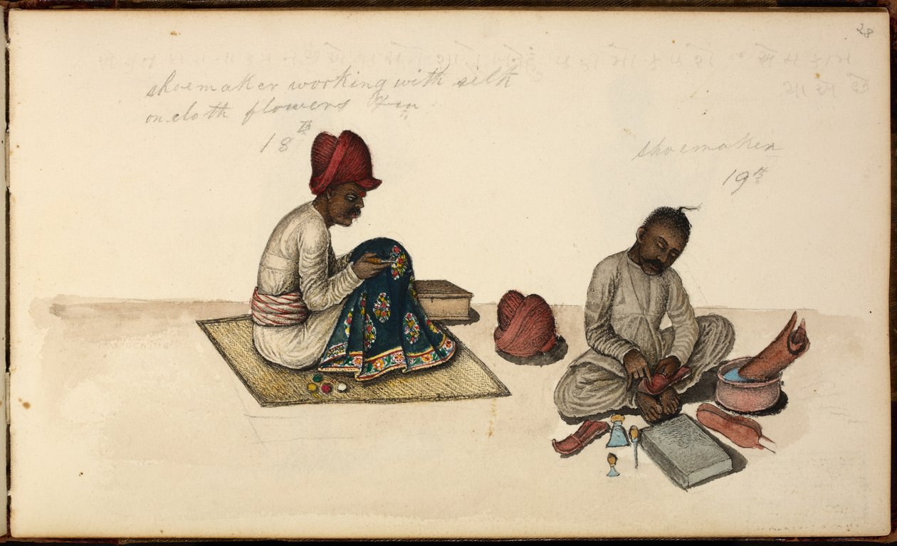 Schuhmacher und Sticker von Indian School