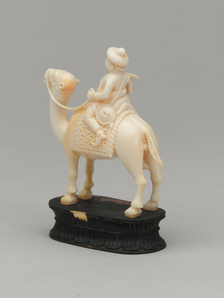 Schwarzer Springer, Schachfigur, Indien, ca. 1820 von Indian School