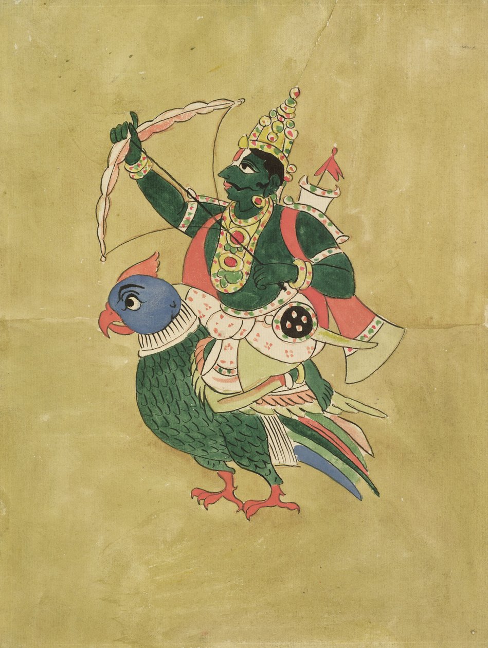 Kama, Gott der Liebe, 18.-19. Jahrhundert von Indian School
