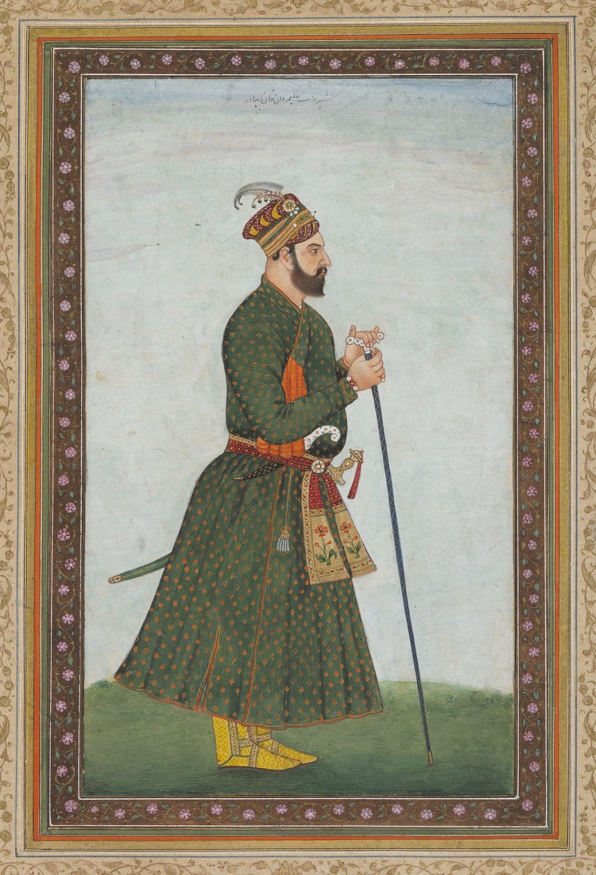 Nawab Ali-Mardan Khan, abgelöstes Albumblatt, ca. 1900 von Indian School