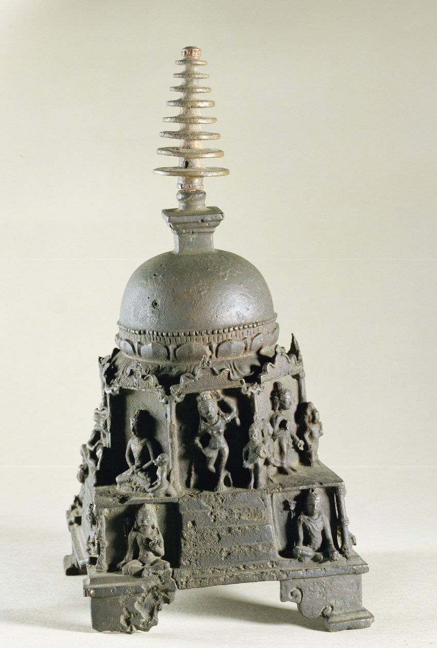 Stupa, Pala, Nalanda, Bihar von Indian School
