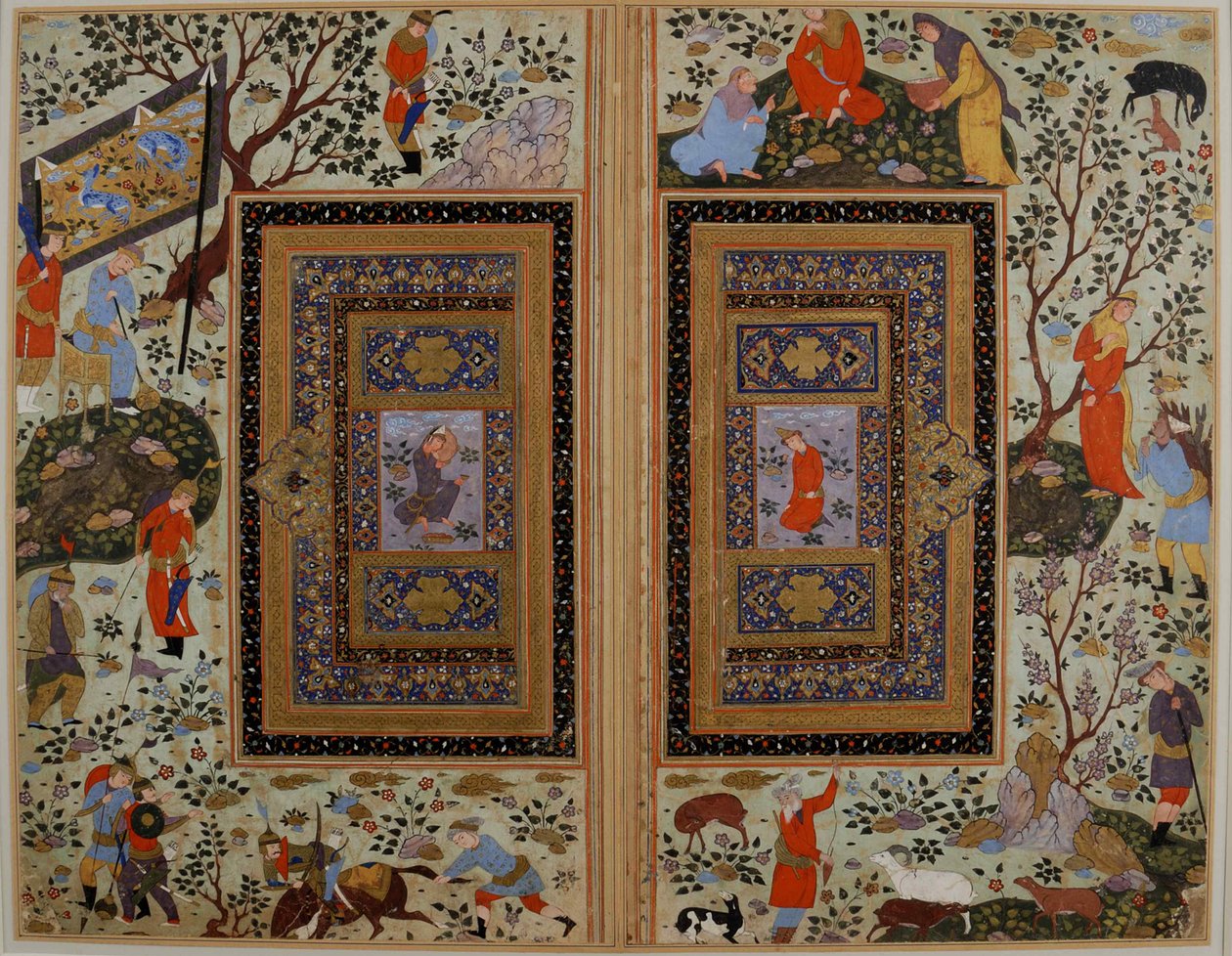 Doppelseite. Iran, Isfahan, frühes 17. Jahrhundert von Iranian master.