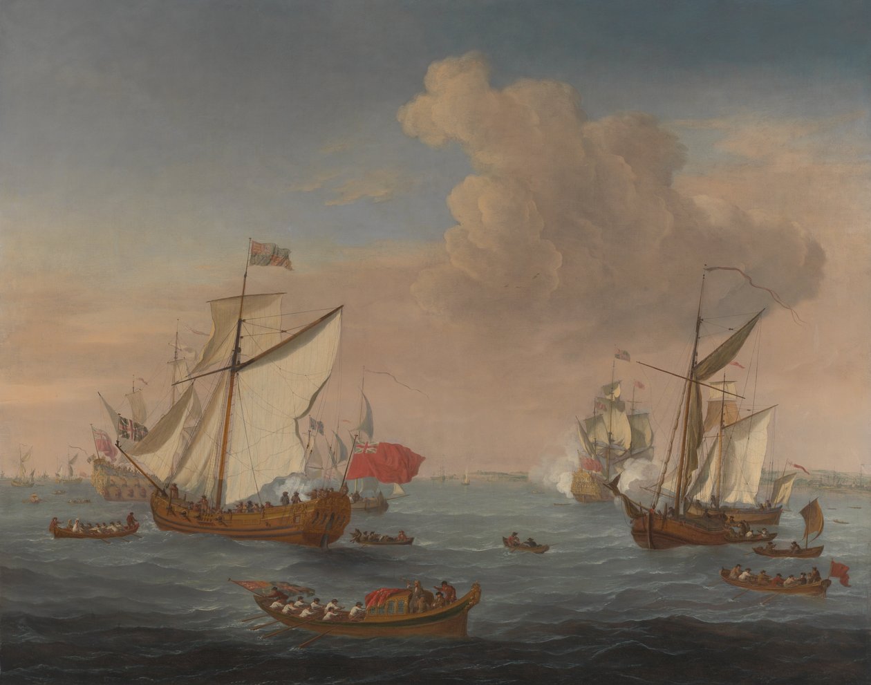 Schiffe im Mündungstrichter der Themse bei Sheerness von Isaac Sailmaker