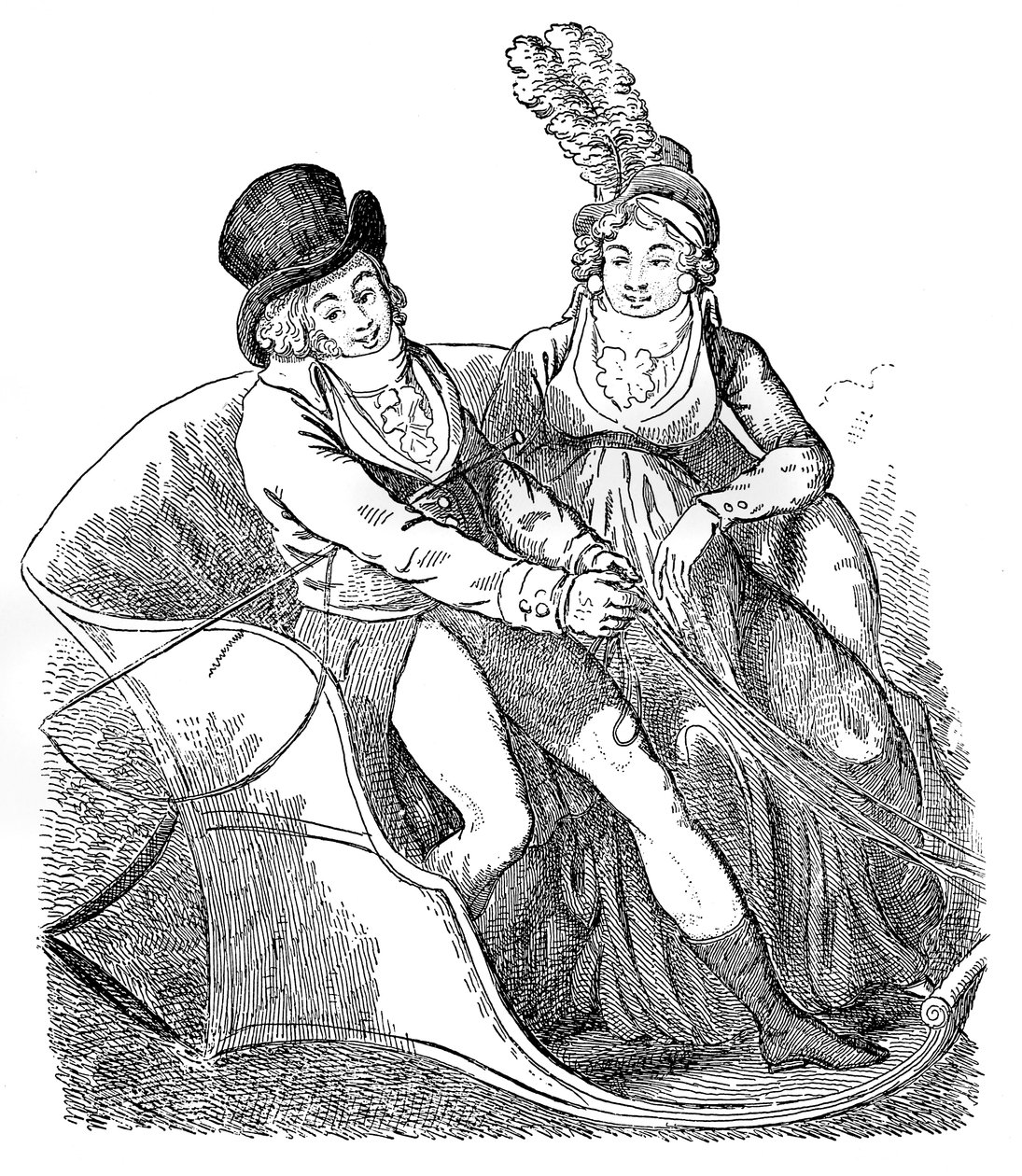 Ein Stieglitz und seine Geliebte von Isaac Cruikshank