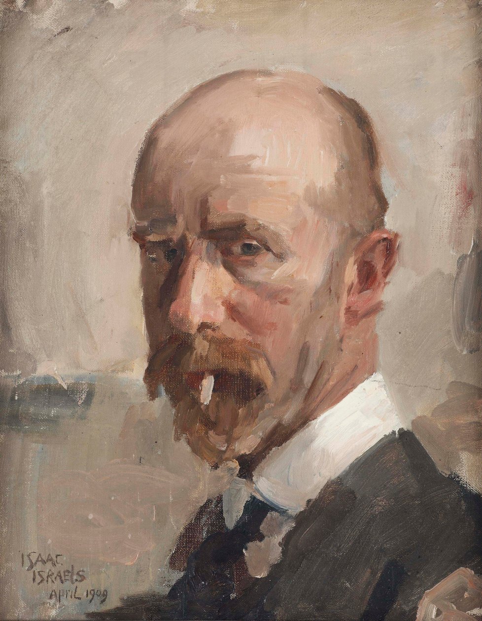 Selbstporträt mit Zigarette, 1909 von Isaac Israels