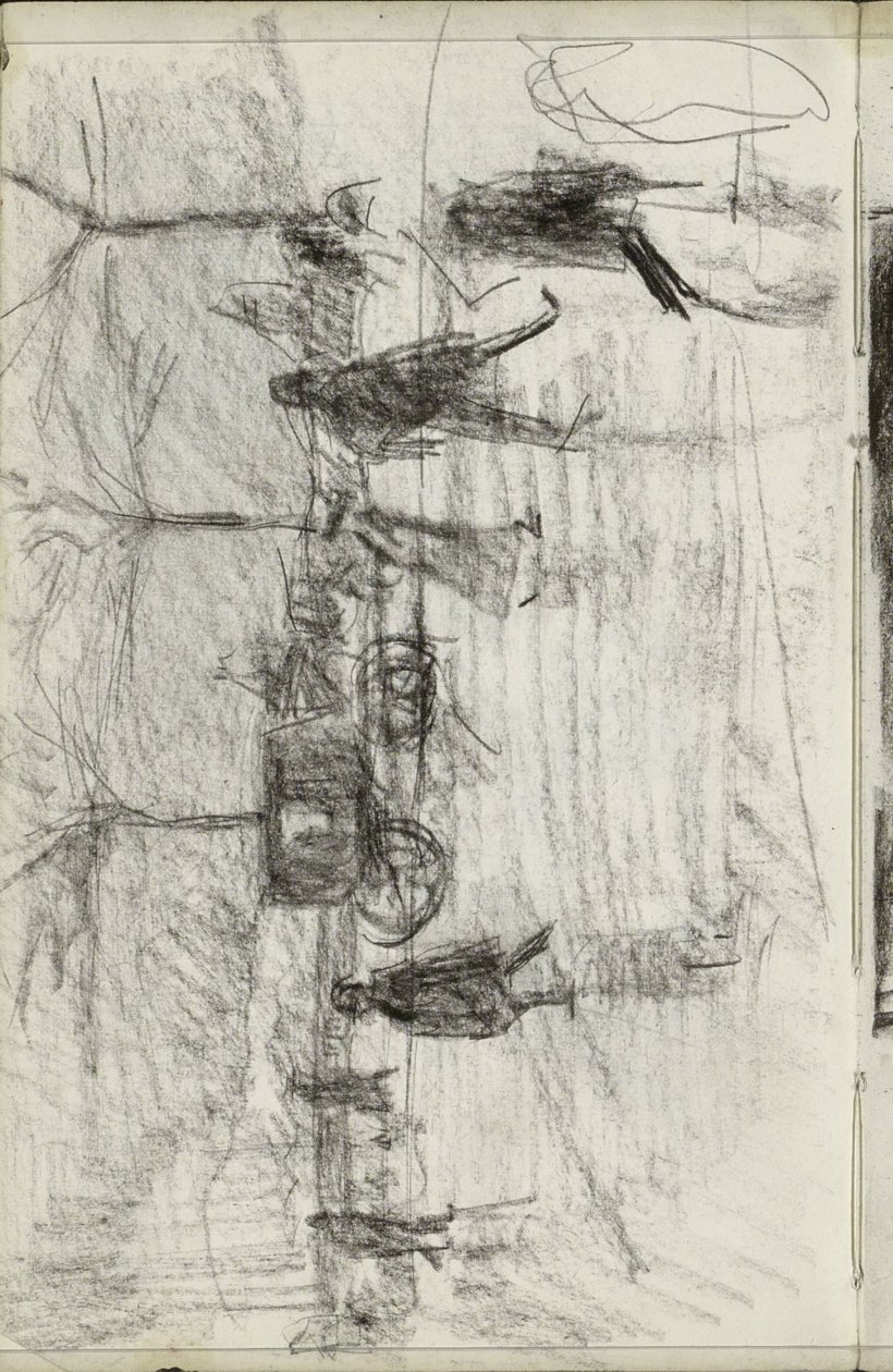 Wandelnde Figuren und ein Wagen von Isaac Israels