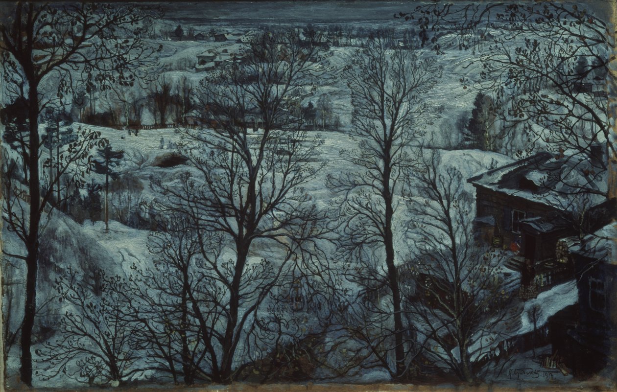 Winterlandschaft, 1917 von Isaak Israilevich Brodsky