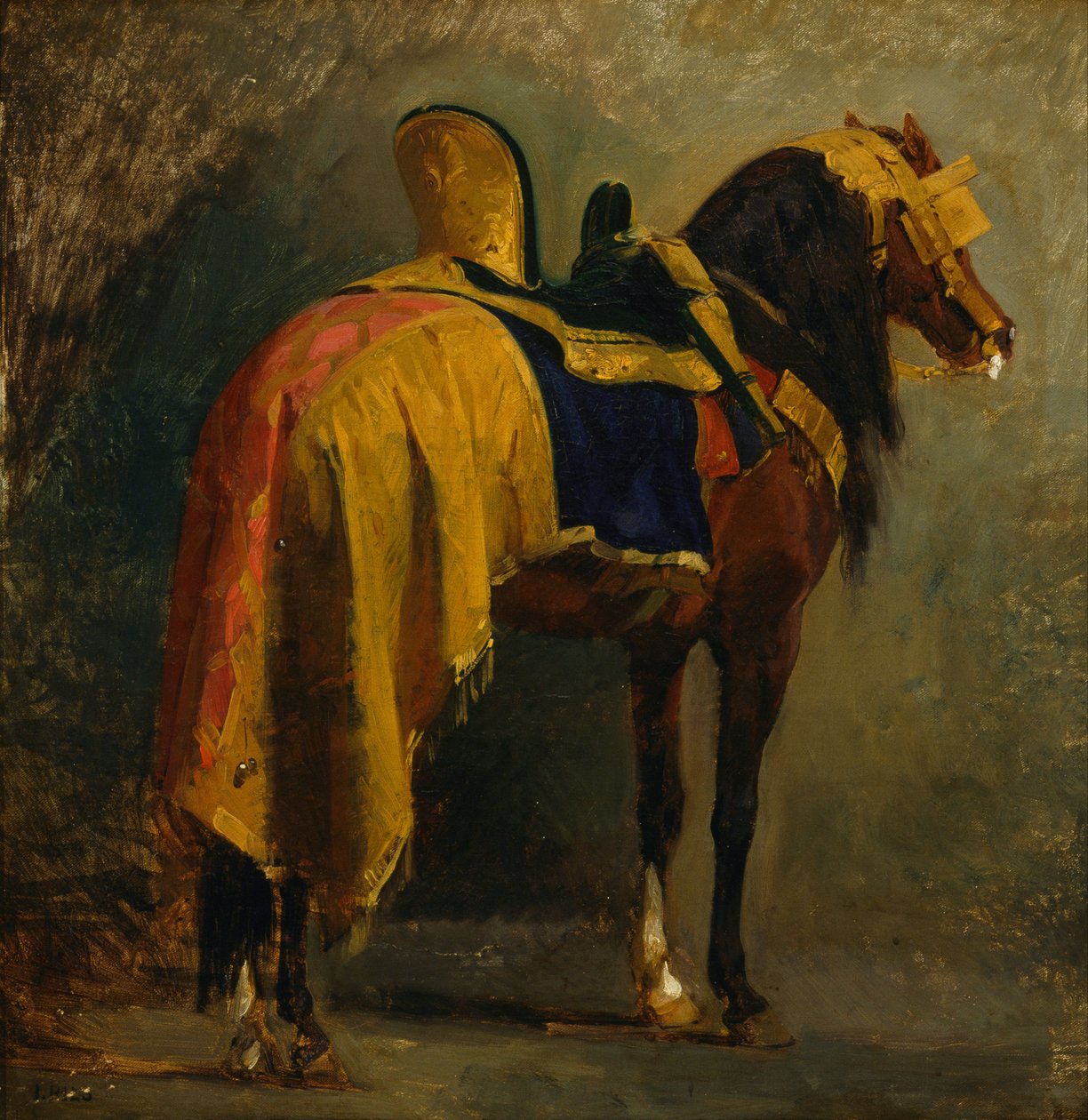 Geschirrtes Pferd von Isidore Pils