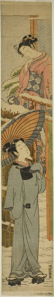 Durch das Tor schauen von Isoda Koryusai