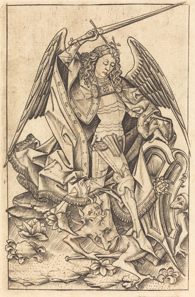 Heiliger Michael, ca. 1470-1480 von Israhel van Meckenem