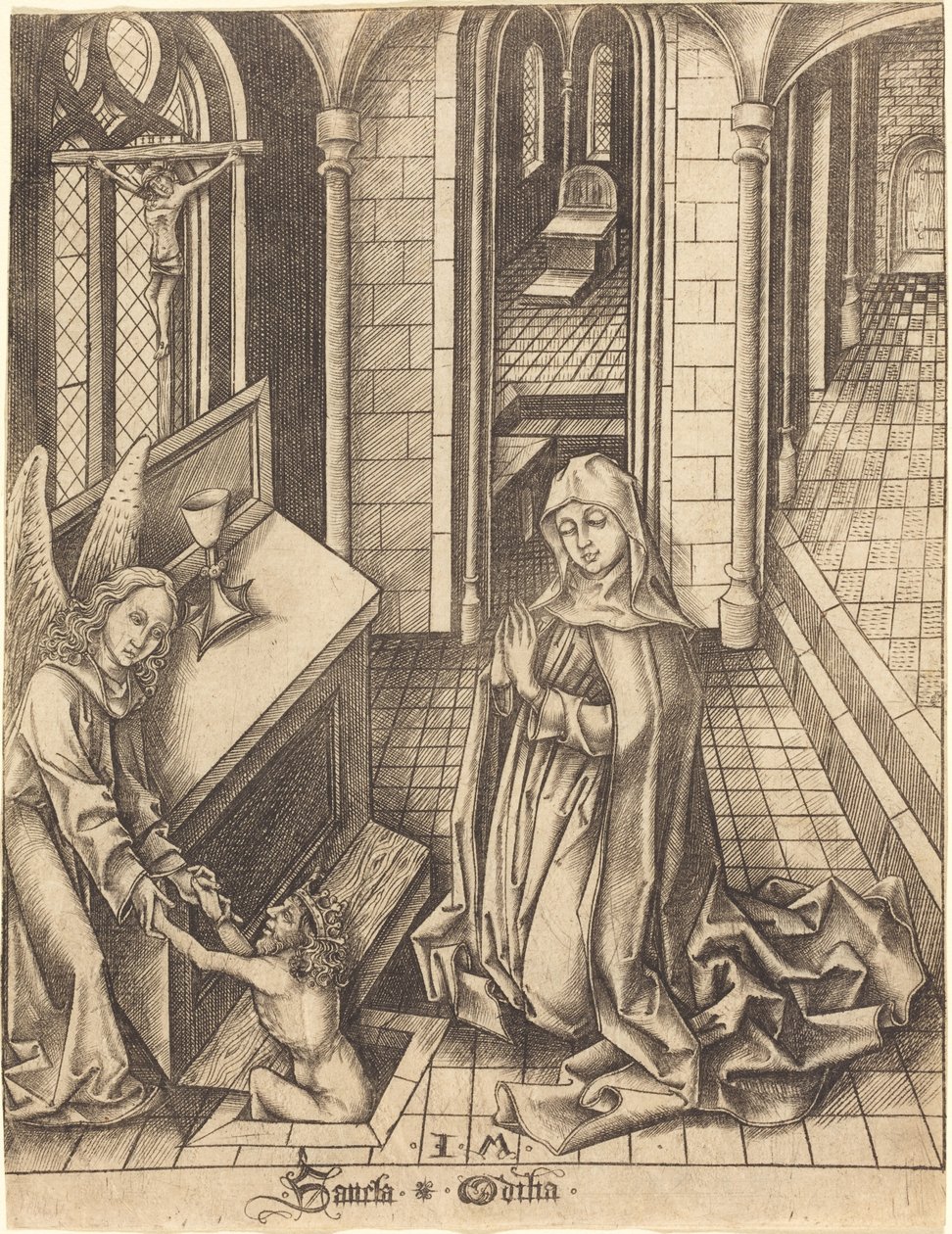 Heilige Ottilia von Israhel van Meckenem